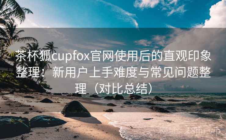 茶杯狐cupfox官网使用后的直观印象整理：新用户上手难度与常见问题整理（对比总结）