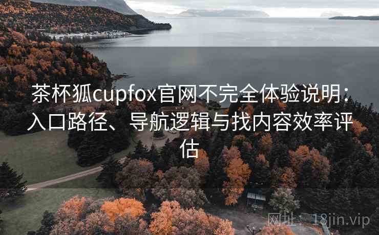 茶杯狐cupfox官网不完全体验说明：入口路径、导航逻辑与找内容效率评估