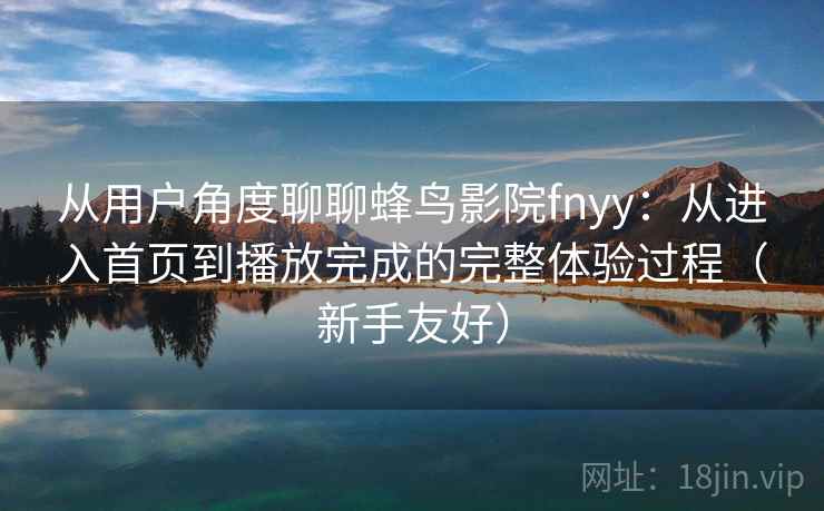 从用户角度聊聊蜂鸟影院fnyy：从进入首页到播放完成的完整体验过程（新手友好）