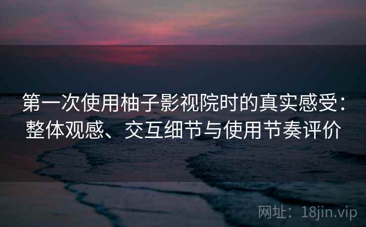 第一次使用柚子影视院时的真实感受：整体观感、交互细节与使用节奏评价